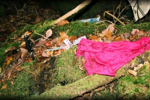 suicide forst cloths and remains